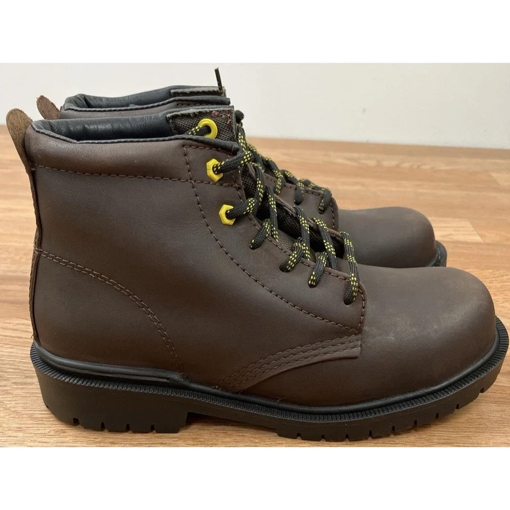 SOLID Equipment Leather Mens Dense Work Boots Size 9 Oil Resistant Anti-Slip NEW
